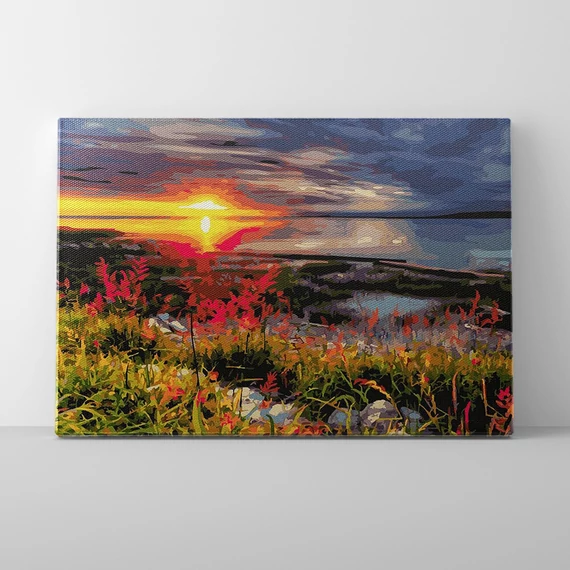 Vidéki idill - Számfestő készlet, kerettel (40x50 cm)