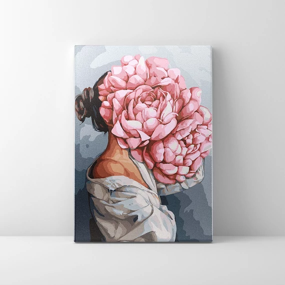 Virágzó szépség - Számfestő készlet, kerettel (50x65 cm)