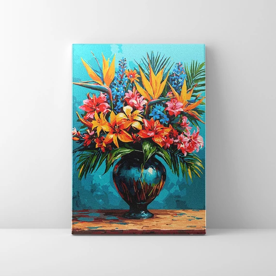 Paradicsomi csokor - Számfestő készlet, kerettel (40x50 cm)
