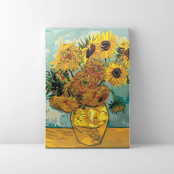 Napraforgó (Van Gogh) - Számfestő készlet, kerettel (40x50 cm)