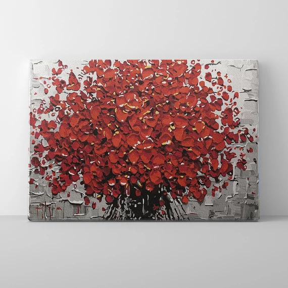 Piros csokor - Számfestő készlet, kerettel (40x50 cm)