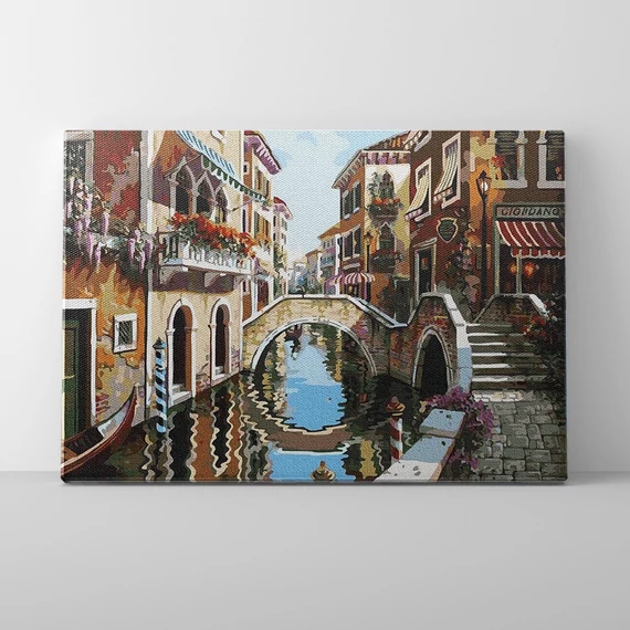 Velencei idill - Számfestő készlet, kerettel (40x50 cm)