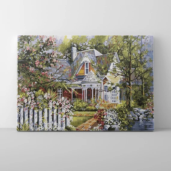 Csodaszép nyaraló - Számfestő készlet, kerettel (50x65 cm)