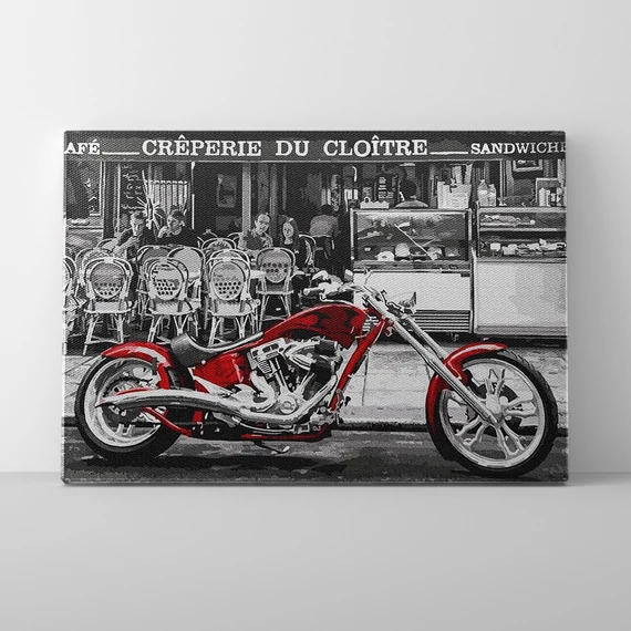 Piros motor - Számfestő készlet, kerettel (40x50 cm)