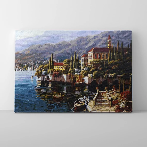 Olasz idill - Számfestő készlet, kerettel (40x50 cm)