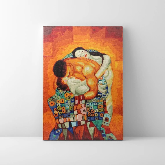 Gustav Klimt: Család - Számfestő készlet, kerettel (40x50 cm)