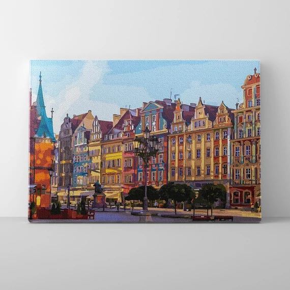 Boroszló óvárosa - Számfestő készlet, kerettel (40x50 cm)