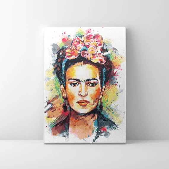 Frida Kahlo – dekupázs - Számfestő készlet, kerettel (40x50 cm)