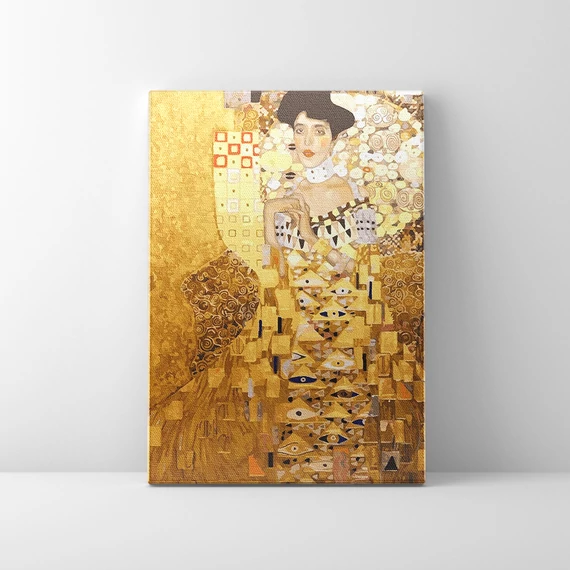 Gustav Klimt: Adele Bloch-Bauer portréja - Számfestő készlet, kerettel (50x65 cm)
