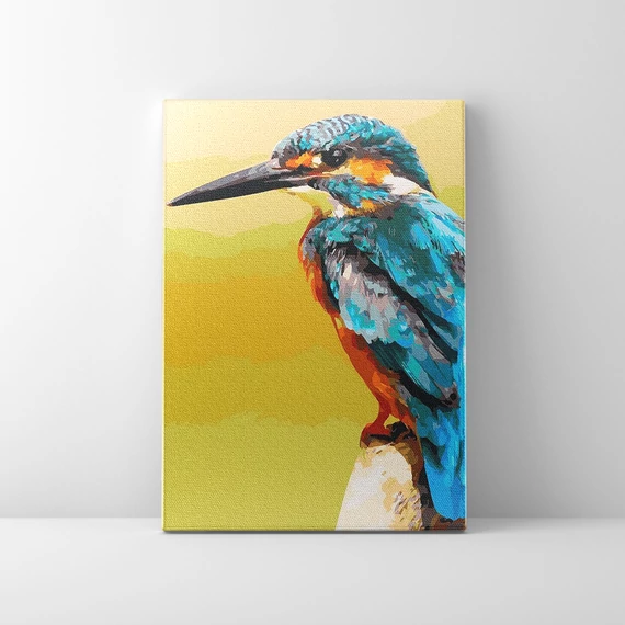 Jégmadár - Számfestő készlet, kerettel (40x50 cm)