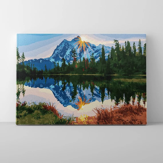 Hajnali napfény - Számfestő készlet, kerettel (40x50 cm)