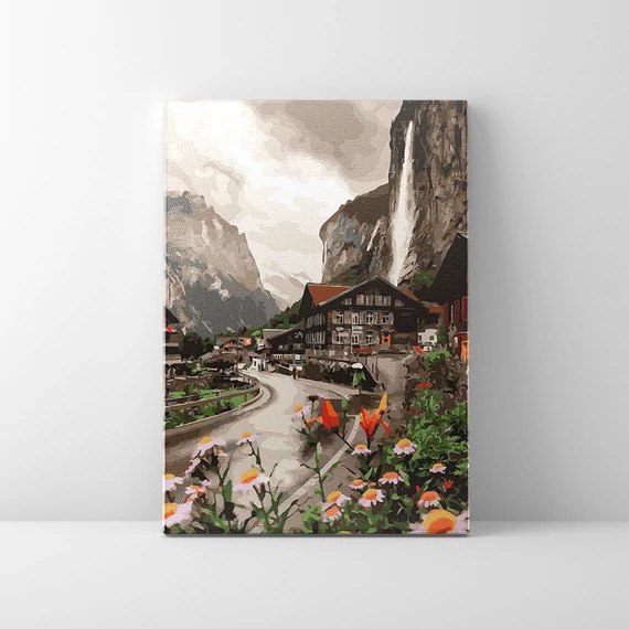 Svájci túra - Számfestő készlet, kerettel (40x50 cm)