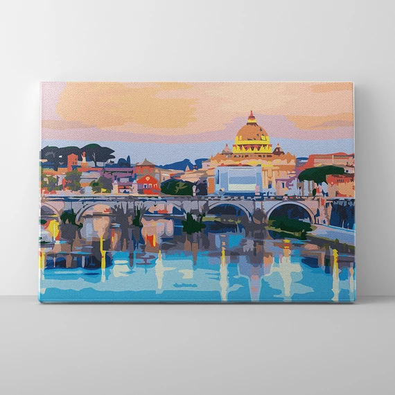 Ponte Sant' Angelo - Számfestő készlet, kerettel (30x40 cm)