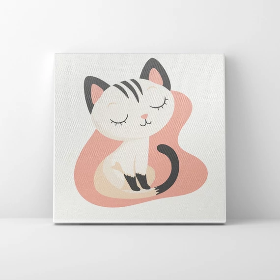 Cicus- Gyerek számfestő készlet (20x20 cm keretre feszített)