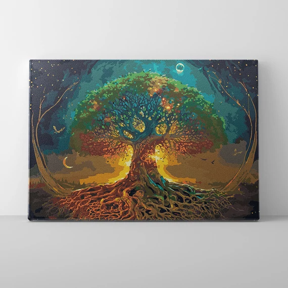Misztikus gyökerek - Számfestő készlet, kerettel (40x50 cm)